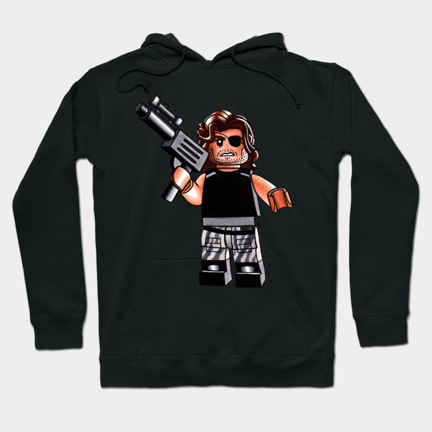 Snake Plissken Minifigure Hoodie by schultzstudio